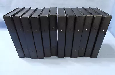 Lot Of 12 Empty Black Plastic VHS Tape Clamshell Storage Cases • $11.99