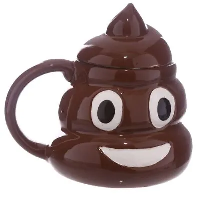 £8.95 • Buy Emoji Emoticon Poop Poo 3d Style Novelty Coffee Mug Cup With Lid New In Gift Box