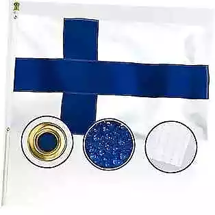  Premium Nylon Finnish Flag 3x5 Outdoor Double Sided Heavy Duty 210D Finland • $35.05