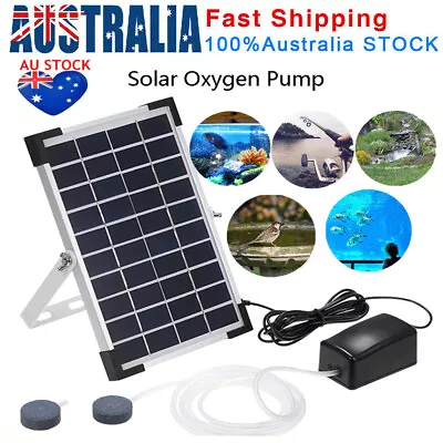 Day/Night Solar Powered Oxygenator Air Pump Oxygen Aerator Fish Pond Pool Water • $57.93