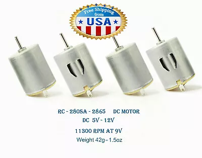 4 X DC Mini Motor RC 280SA (3 - 12)V 12000 RPM  H.Speed & Strong For DIY Toys • $15