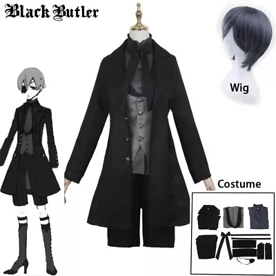 Anime Kuroshitsuji Black Butler Cosplay Costume Demon Suit Ciel Phantomhive Gift • $65.99