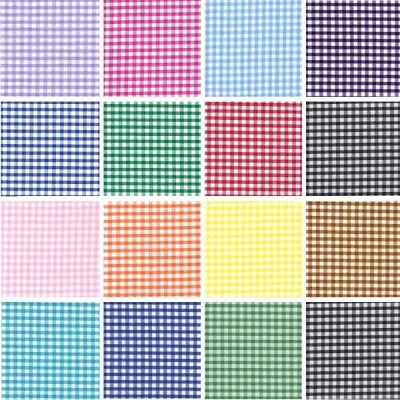 £4.75 • Buy Polycotton Fabric 1/8  Gingham Check Material Dress Craft Uniform Checked