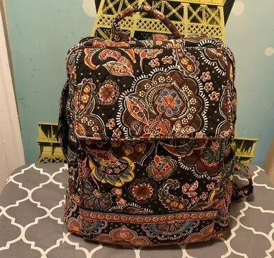 Vera Bradley Brown Paisley Backpack • $24.75