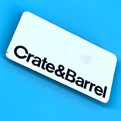 Crate & Barrel Name Tag Magnetic Retail Metal • $15