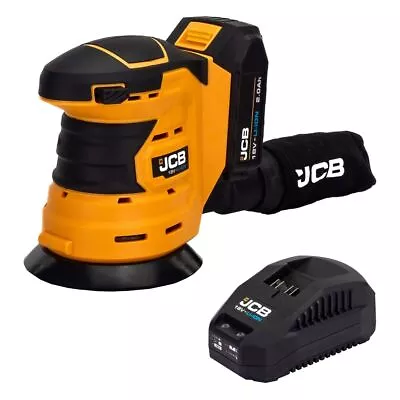 JCB 21-18OS-2X 18V 125mm Orbital Sander With 1 X 2.0Ah Battery & Charger • £73