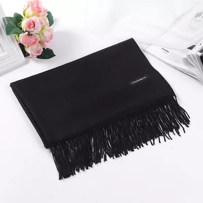 Women Lady Winter Warm Scarf Cashmere Long Wrap Shawl Plaid Knit Scarf Pashmina • £7.79