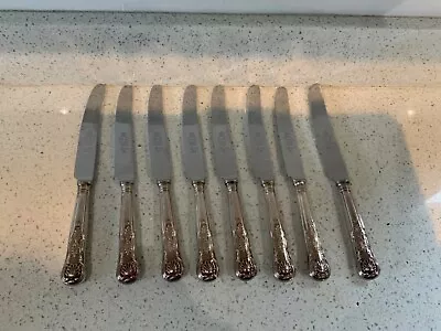 £24.49 • Buy Kings Pattern Set Of 8 Knives SHEFFIELD Cutlery STAINLESS STEEL BLADES