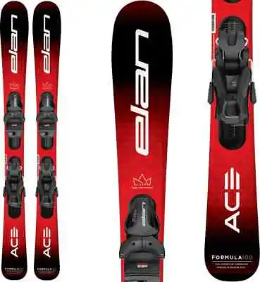 NEW 2024 ELAN Kids Skis 110cm ACE Formula With Size Adjustable Matching Bindings • $160.13