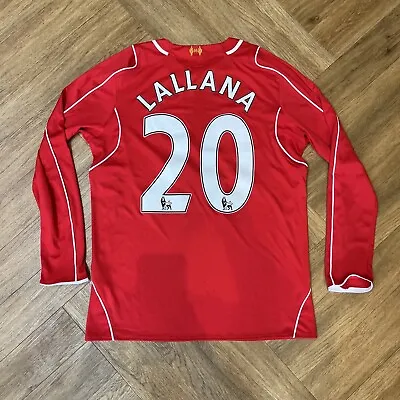 £29.99 • Buy Liverpool Football 2014/2015 Home Shirt Warrior Mens XL LALLANA Long Sleeve RARE