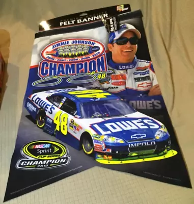 Jimmie Johnson #48 Five Consecutive Championships 17x26 Felt Banner - New • $29.48