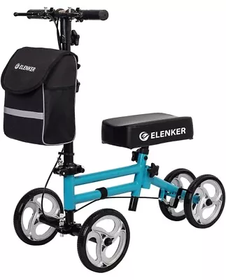 NEW Deluxe ELENKER Medical Scooter Steerable Knee Walker Walking Knee Scooter • $50
