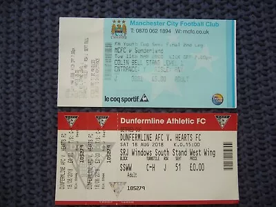 MANCHESTER CITY V SUNDERLAND 2008 FA YOUTH CUP SEMI FINAL TICKET STUB • £1.90