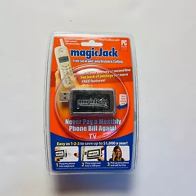 Magic Jack USB PC To Phone Local Long Distance Free Calls Computer New Sealed • $22.95