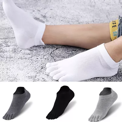 £5.63 • Buy 1 Pairs Compression Mens Toe Socks Ankle Five Finger Ultra Low Cut Liner UK