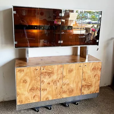 Mid Century Modern Credenza Hutch Display Cabinet Dry Bar • $2795