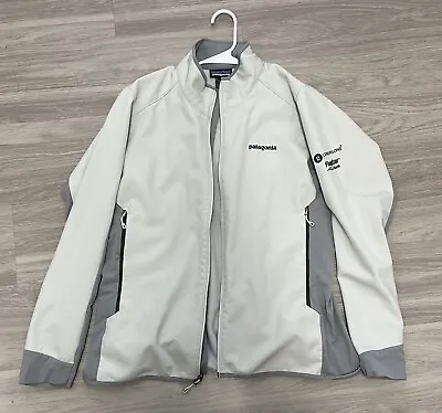 Patagonia Women’s Polartec Jacket Soft Shell White/Grey Wind BlockFull Zip XL • $49.99