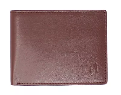 StarHide RFID BLOCKING Soft Leather Wallet ID Window Zip Coin Pocket 115 Brown • £16.95