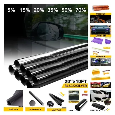 10FT Uncut Roll Window Tint Film 15% VLT 20  X 20ft Feet Car Home Office Glass • $10.99