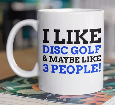 Funny Disc Golf Mug 11oz 330ml Ultimate Frisbee Gifts Folf Mugs Flying Discs Cup • £9.95