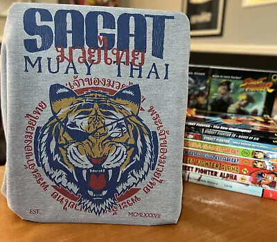 Street Fighter Sagat Tiger Muay Thai Gym Poster Tee - 'God Of Muay Thai' T-Shirt • £17.99