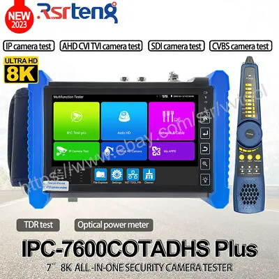 Rsrteng 8K 7  AHD CVI TVI SDI TDR OPM IP IPC-7600COTADHS Plus CCTV Camera Tester • $510.89