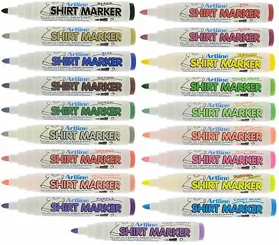 Artline EKT T-Shirt Markers Pens Permanent Sweatshirts Fabrics Cotton Textiles • £3.25