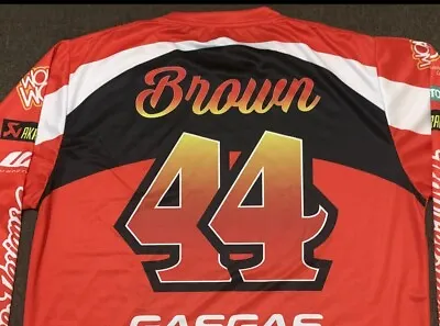 CUSTOM DESIGN JERSEY MOTOCROSS SUPERCROSS PIERCE BROWN 250sx GAS GAS RED BULL • $36.86