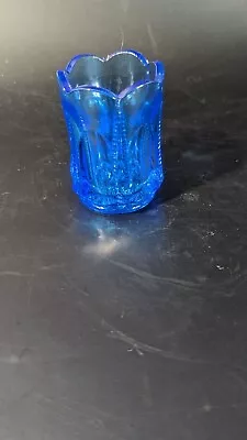 Vintage Blue Glass Toothpick Holder • $2.25