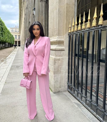 $143.99 • Buy Zara New Woman Ss23 Pale Pink Blazer With A Tuxedo Collar Ref:2729/187