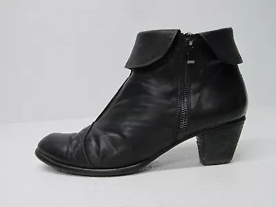 $29.99 • Buy EVERYBODY By Bz. MODA Black Leather Ankle Boots Zip Booties Women's US 9 EUR 40