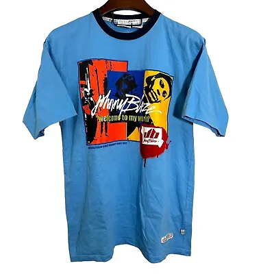 VTG JOHNNY BLAZE Welcome To My World Blue T-Shirt Streetwear Method Man Large • $42.49