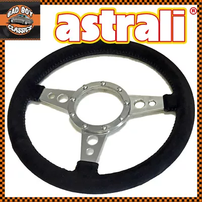 14  Astrali Alcantara Suede Classic Car Steering Wheel MG Ford Mini Triumph • $125.71