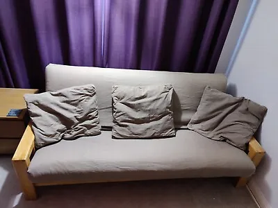£300 • Buy Futon Company 3 Person Sofa Double Bed Brown
