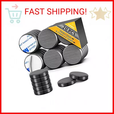 20-Pack Adhesive Backing Round Disc Magnets For Crafts - Strong Ceramic Magnets • $5.99