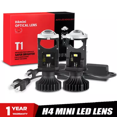 H4 9003 Mini Bi-LED Projector Lens LED Headlight Kit Hi/Lo 8000LM 80W Retrofit • $53.95