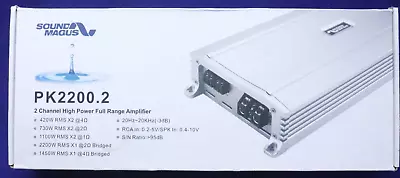 Sound Magus Class D 2 Channel Car Amplifier Pk2200.2 • $130