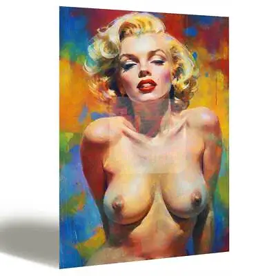 Metal Tin Signs Poster Or Canvas Marilyn Monroe Pop Art Concept Oil  798999 • £9.99