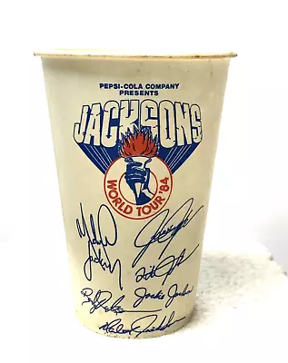 Vintage Michael Jackson World Tour 84 Waxed Paper Cup - Jackson's Victory Tour • $2.99