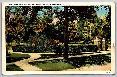 Vineland New Jersey WB Postcard Mothers Garden Of Remembrance  • $6.04