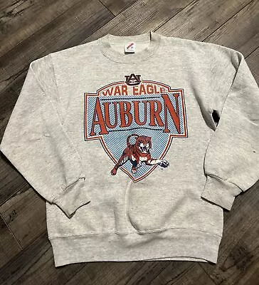 Vintage Auburn Tigers Football Crewneck Sweatshirt Size Medium USA MADE • $24