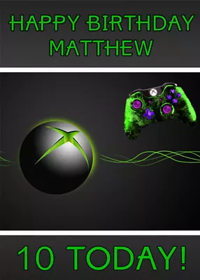 XBOX GAMER Personalised Birthday Card Add Your Own Name & Age  • £3.50