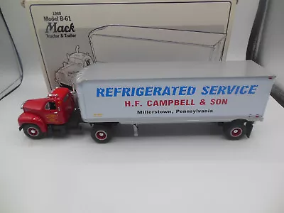 First Gear 18-1429 1960 Model B-61 Mack Tractor & Trailer H.F. Campbell & Son • $71.56