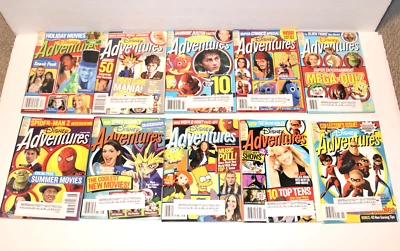 $29.99 • Buy Disney Adventures Magazine Lot Of 10 Issues Year 2004