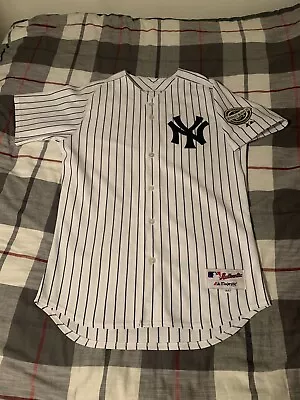 Majestic New York Yankees Mark Teixeira Home Jersey Pinstripe White Size 44 2009 • $150