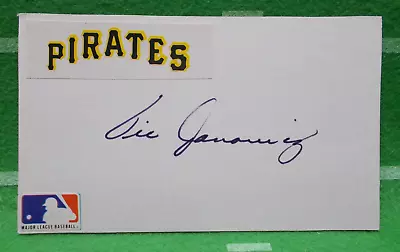 ~Vic Janowicz~JSA Cert AUTOGRAPH 3x5 Index Card Pittsburgh Pirates 1950 HEISMAN. • $69.32