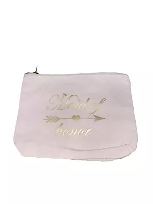 Maid Of Honor Make Up Bag Travel Zipper Clutch Purse Gift Wedding Accessories • $10