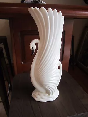 Gorgeous Art Deco Swan Vase By Maddux Of California Usa Pottery Mid Century Mcm • $38