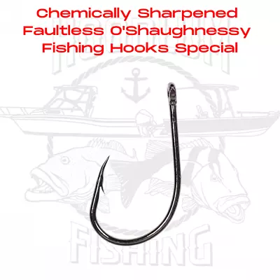 FISHING HOOKS O'Shaughnessy Chemically Sharpened Value Pack 25 And 50 • $12.95