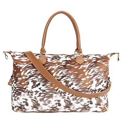 Brindle Cow Print Weekender Bag Duffle Bag For Women Large Travel Tote Bag Gift • £34.17